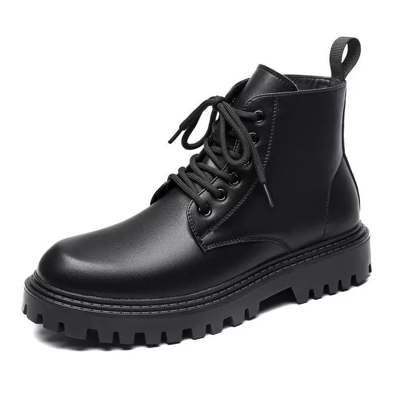 Women's Lace-Up Platform Boots with Chunky Sole