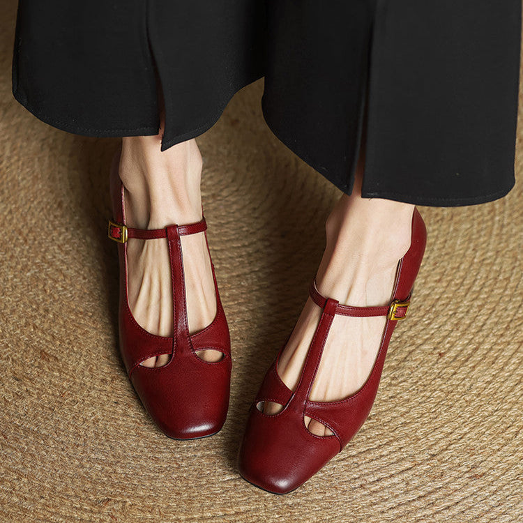 Elora Genuine Leather Heels
