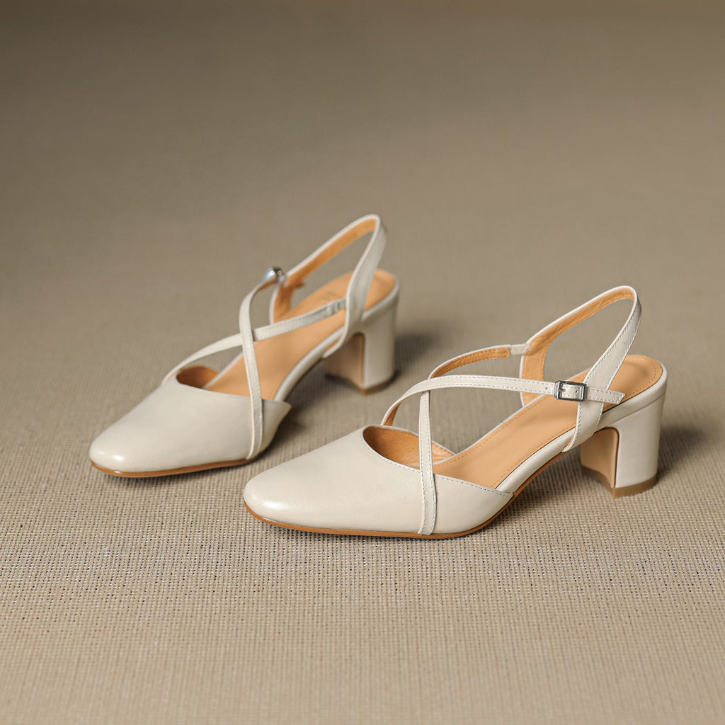 Blenza Genuine Leather Slingbacks