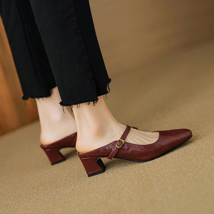 Vian Genuine Leather Mules