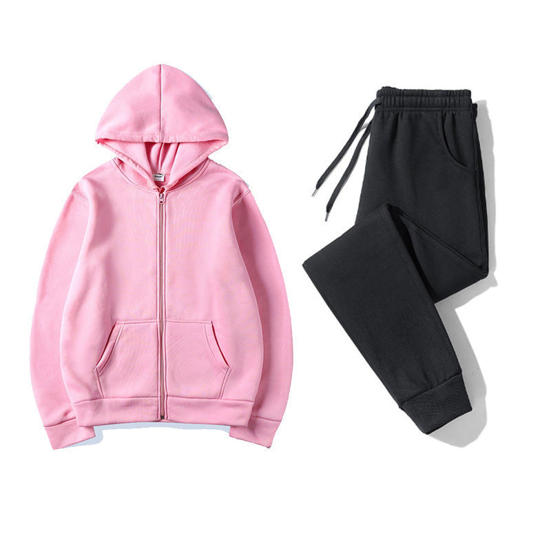 Women's Zip Hoodie and Joggers Set with Elastic Waist