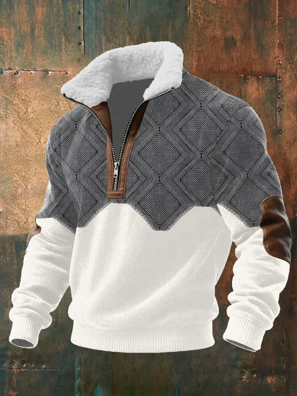 HIGH COLLAR FLEECE SWEATER