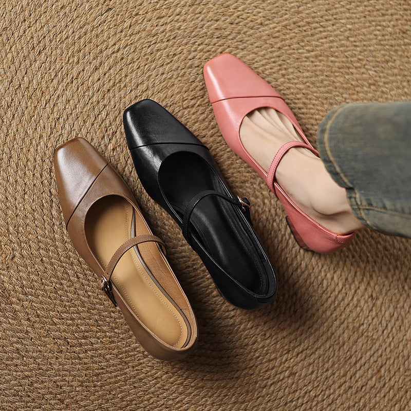 Clarette Genuine Leather Heels