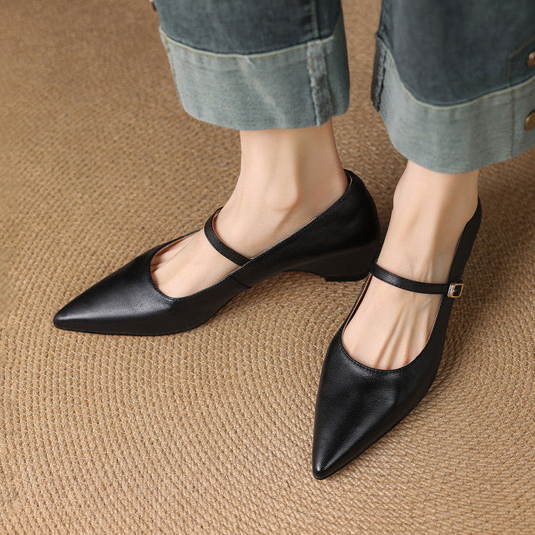 Felcia Genuine Leather Heels