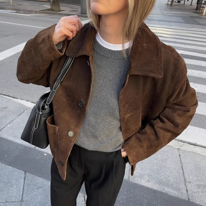 Women's Oversized Button-Front Teddy Jacket