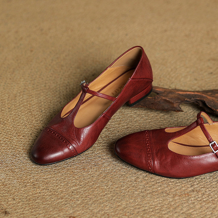 Graneth Genuine Leather Flats