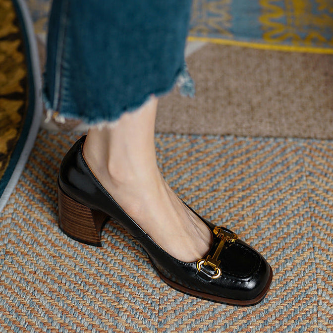 Velyn Genuine Leather Heels
