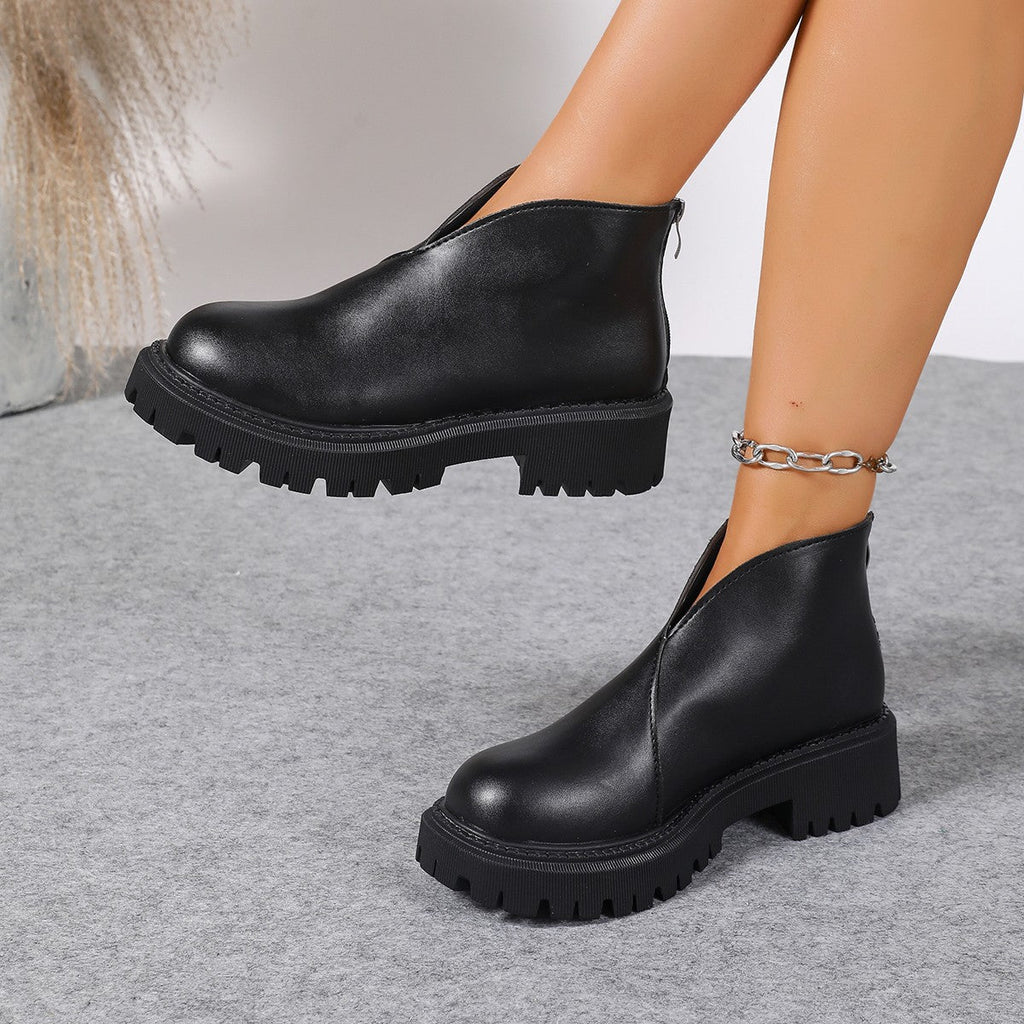 Women's Chunky Platform Chelsea Boots with Lug Sole