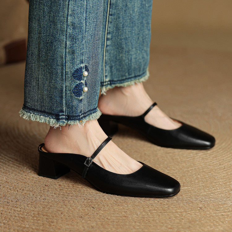 Esmer Genuine Leather Mules