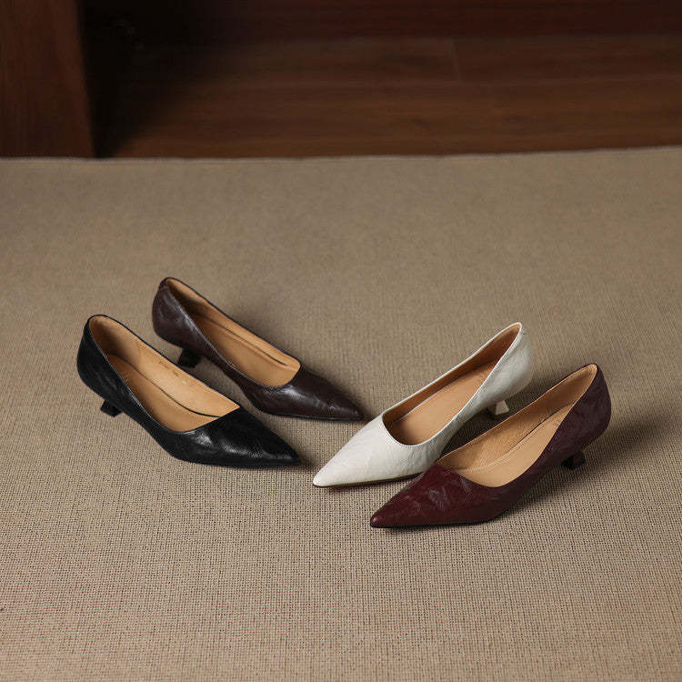 Elar Genuine Leather Heels
