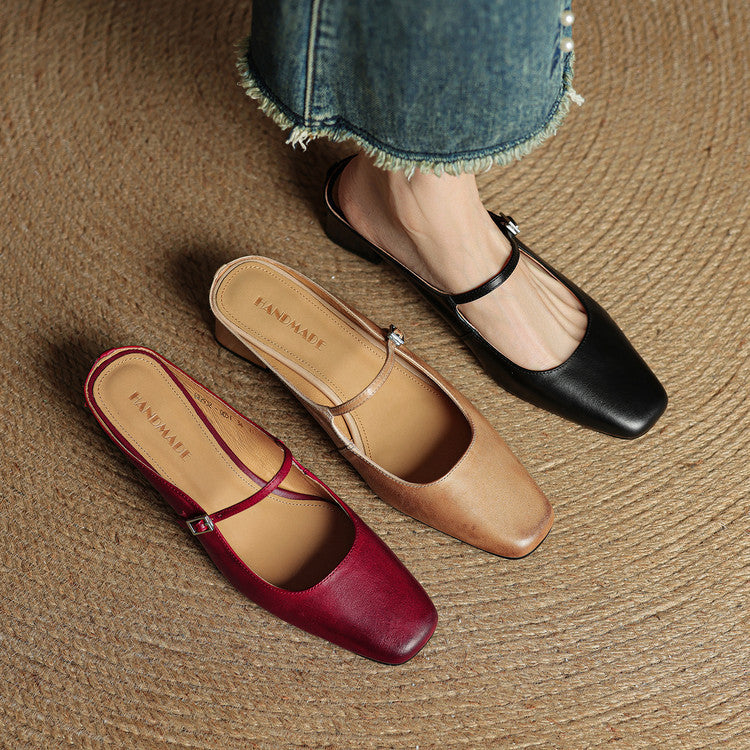 Esmer Genuine Leather Mules