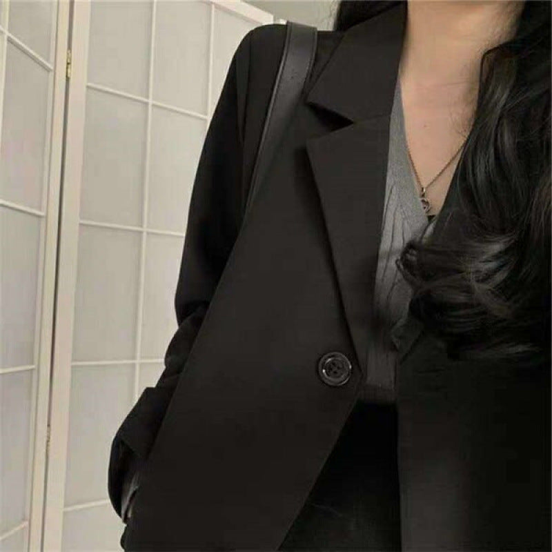 Women's Two-Button Oversized Blazer with Notch Lapel
