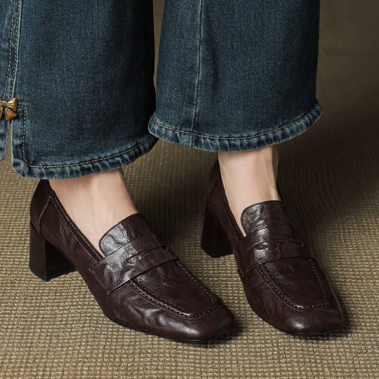 Sora Genuine Leather Heels