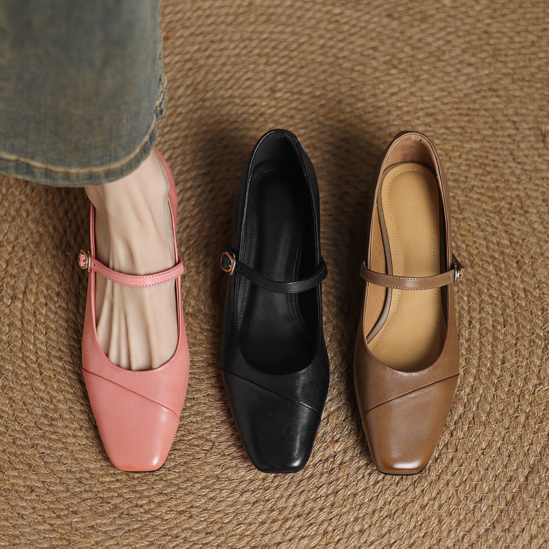 Clarette Genuine Leather Heels