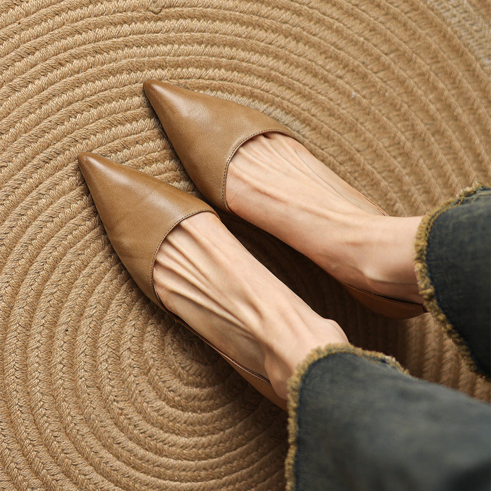 Carlen Genuine Leather Heels