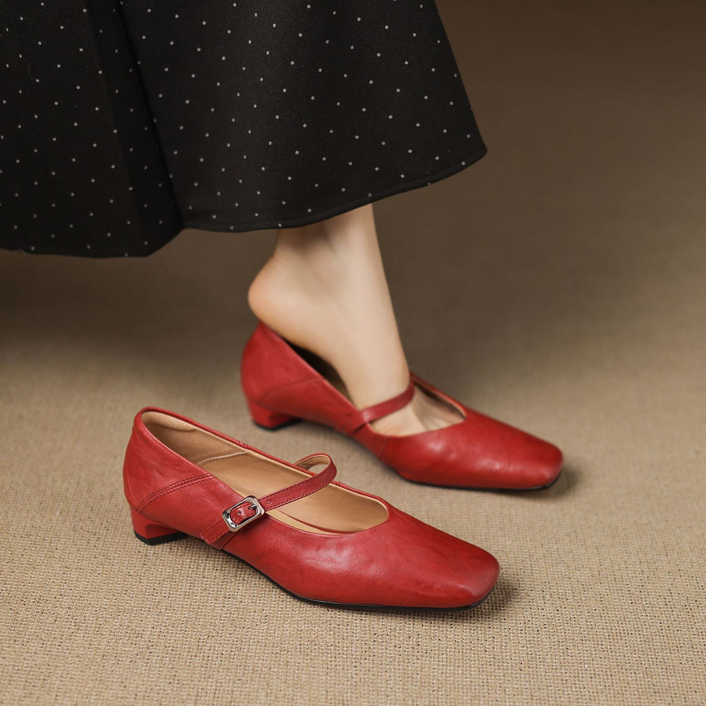 Ayra Genuine Leather Flats