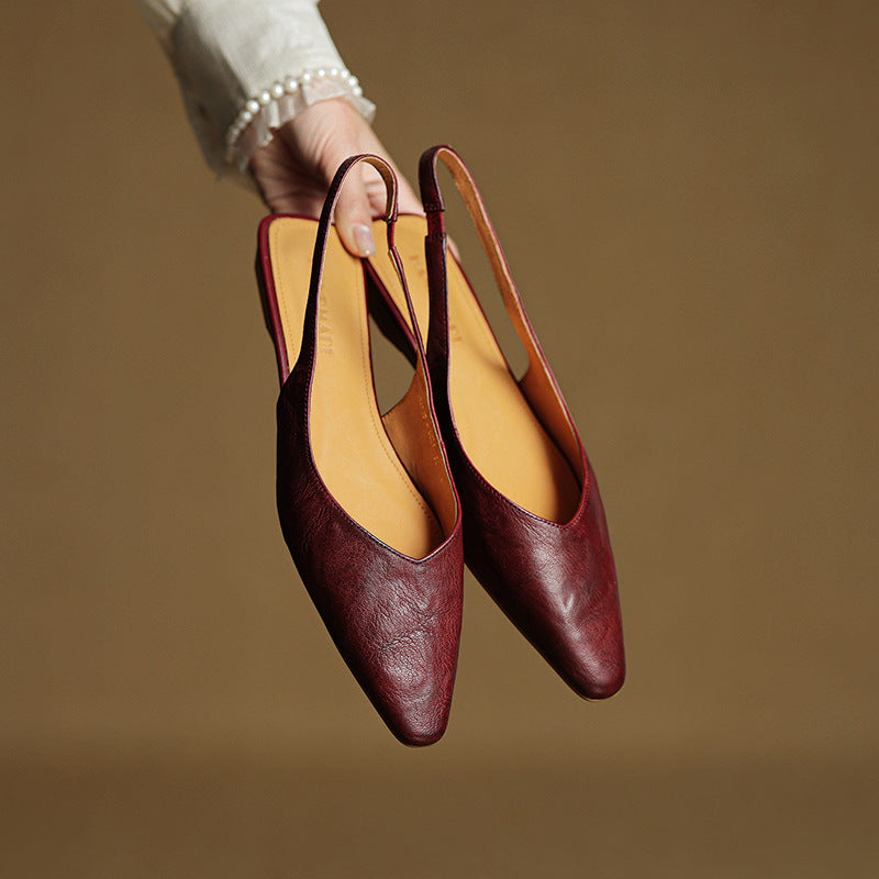 Amelie Genuine Leather Slingbacks