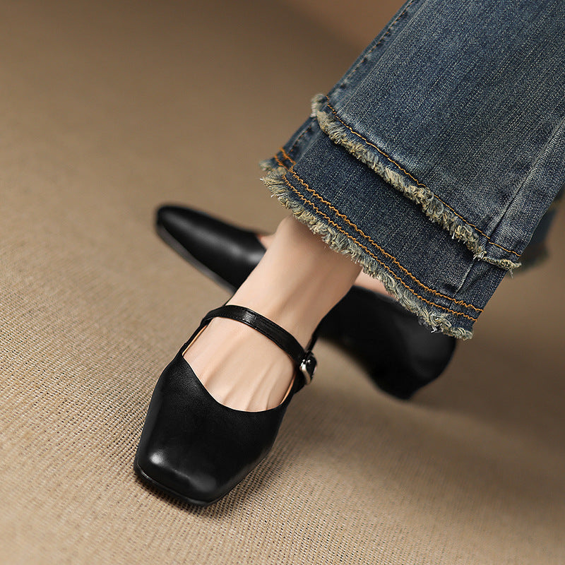 Ayra Genuine Leather Flats