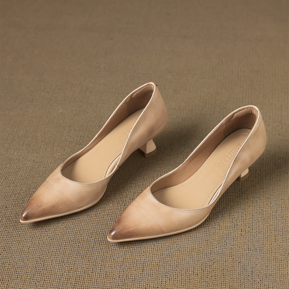 Elyia Genuine Leather Heels