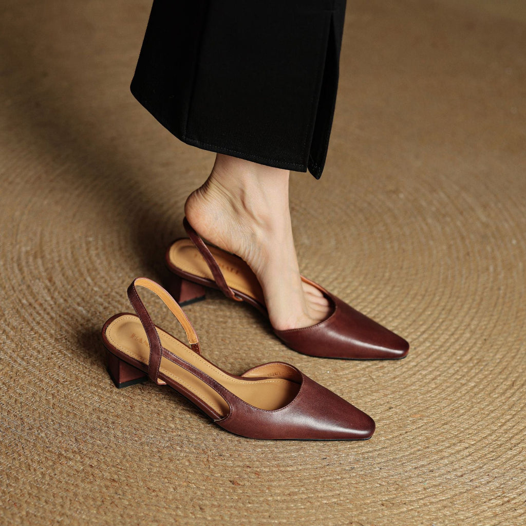 Elle Genuine Leather Heels