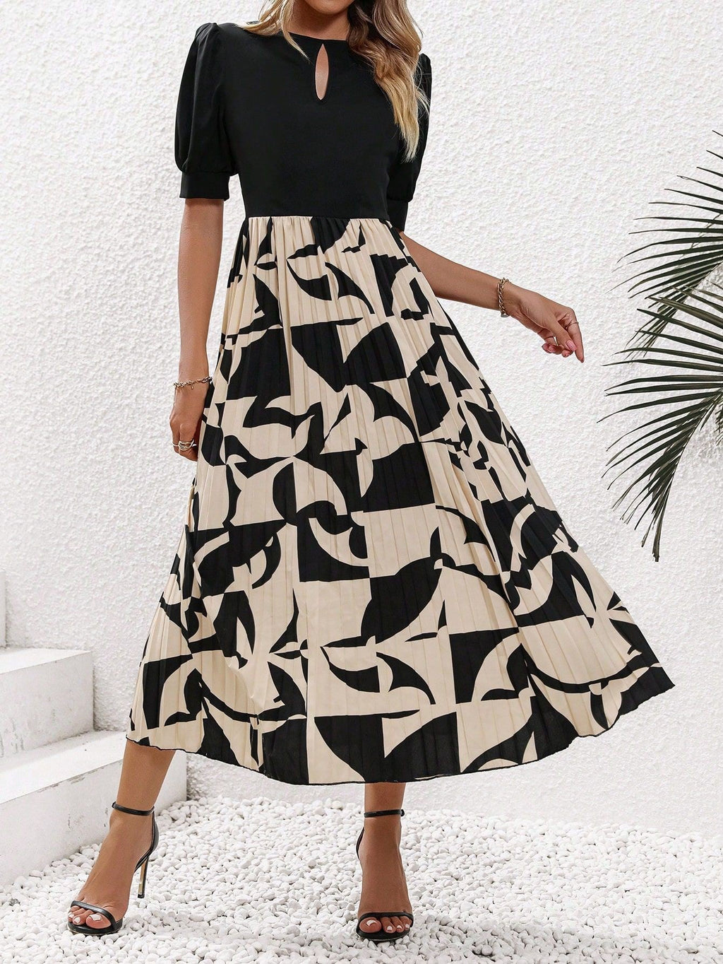 Patricia Elegant Pleated Midi Dress