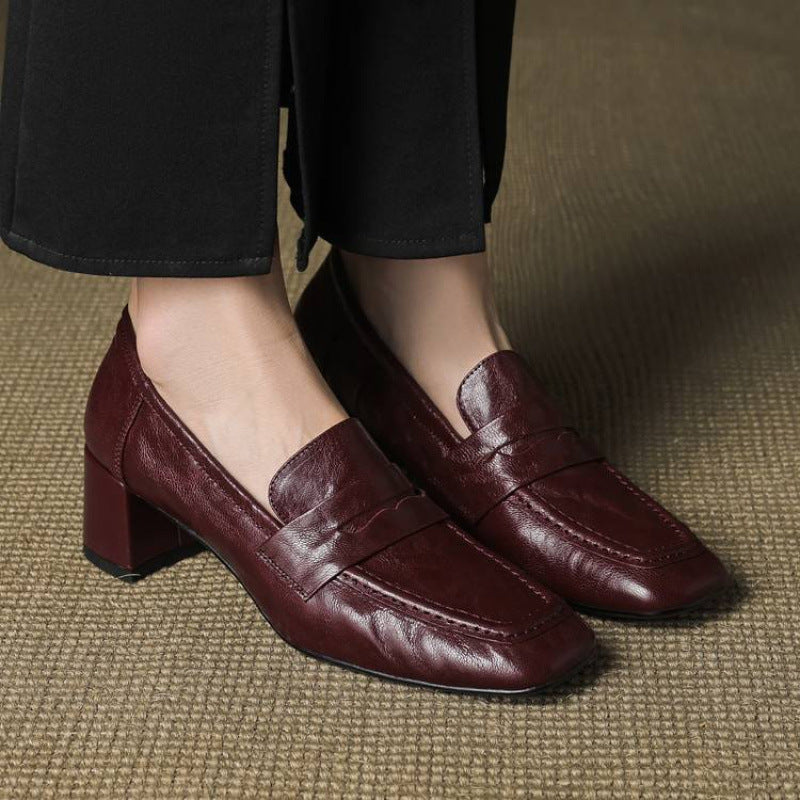 Sora Genuine Leather Heels