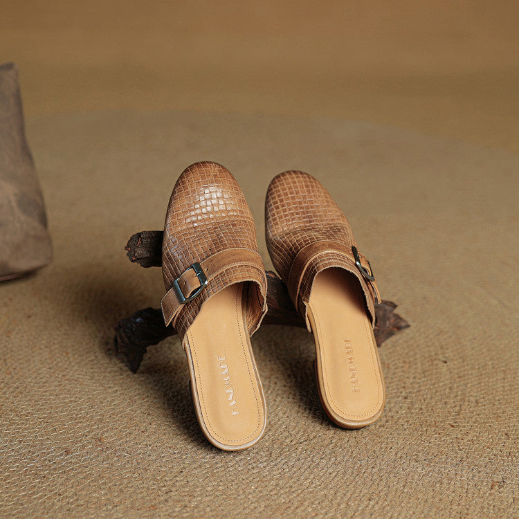 Emrie Genuine Leather Mules