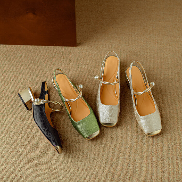Galene Leather Heels