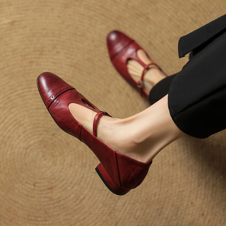 Graneth Genuine Leather Flats