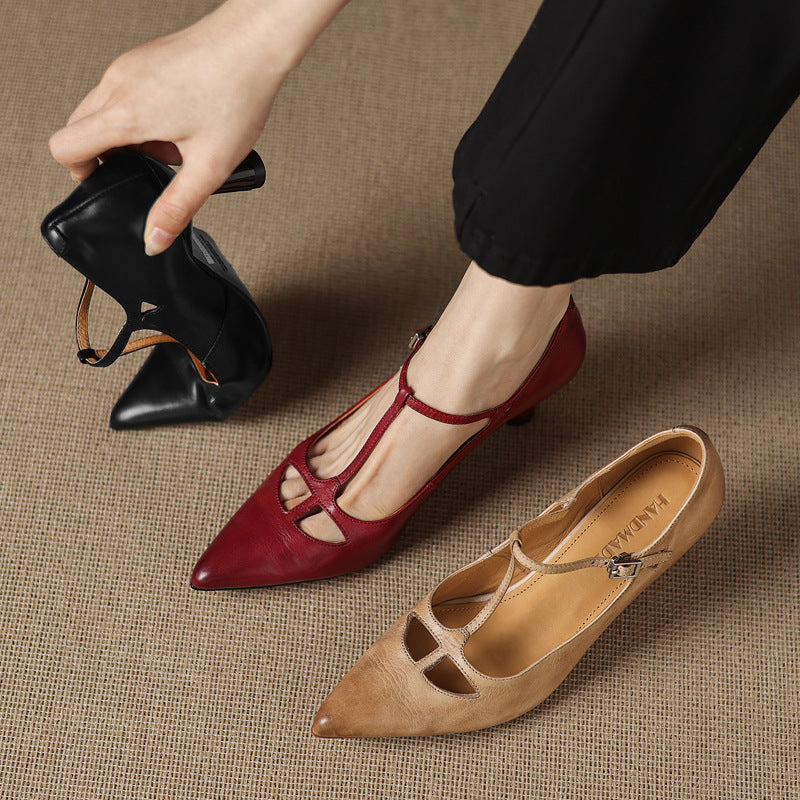 Marve Genuine Leather Pumps