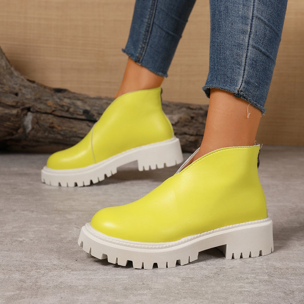 Women's Chunky Platform Chelsea Boots with Lug Sole