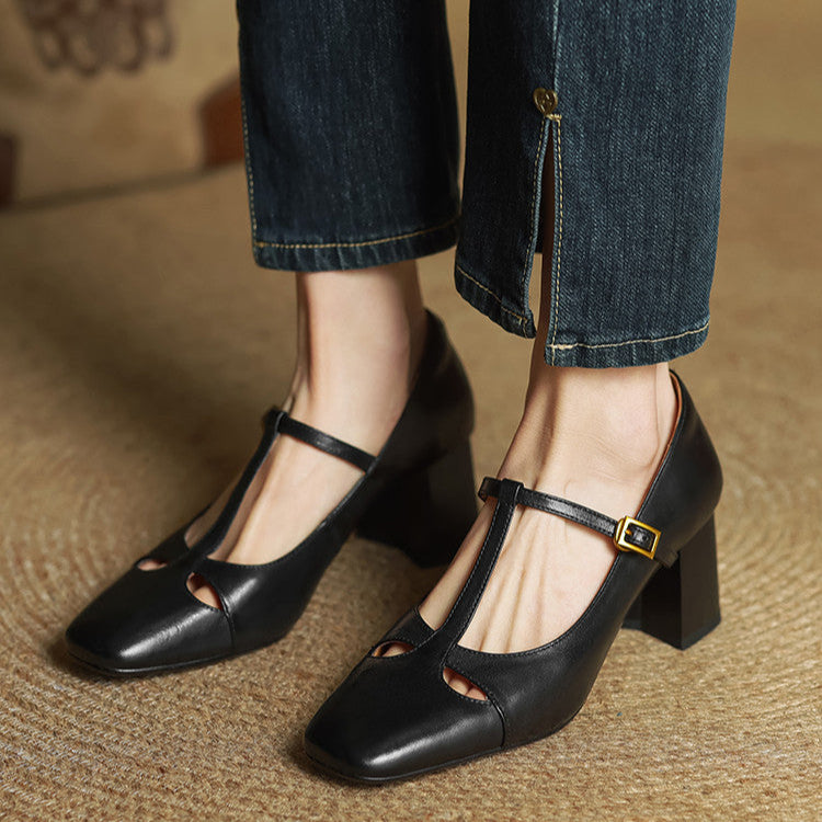 Elora Genuine Leather Heels