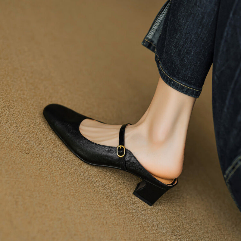 Vian Genuine Leather Mules
