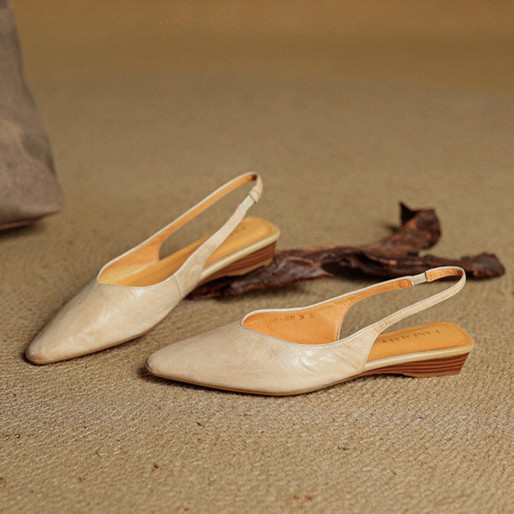 Amelie Genuine Leather Slingbacks