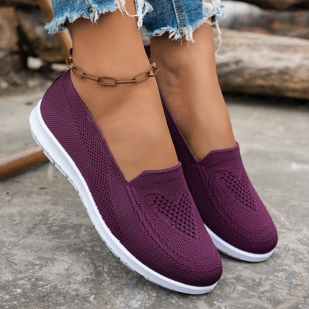 Women's Slip-On Walking Shoes Breathable Mesh Lightweight
