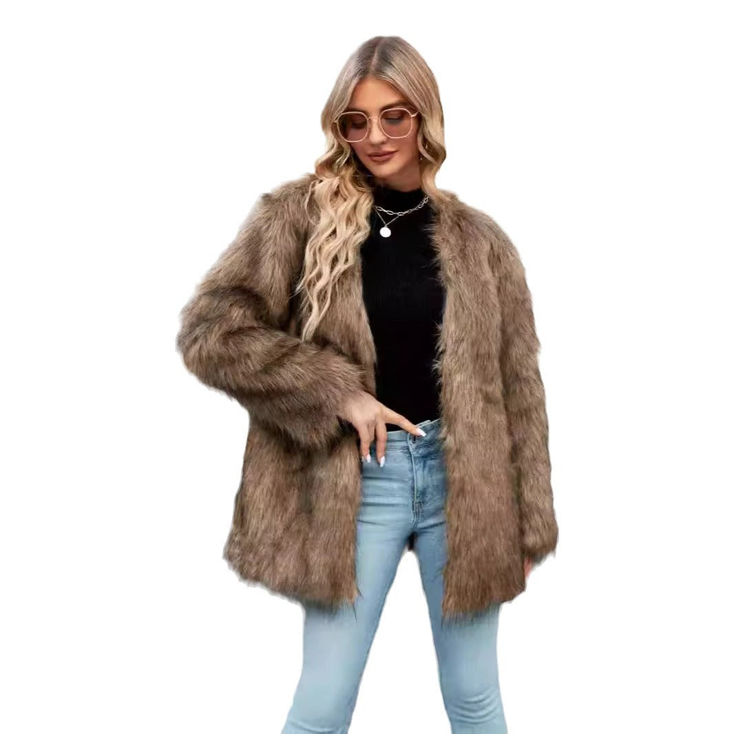 Women's Textured Open-Front Jacket Long Sleeve