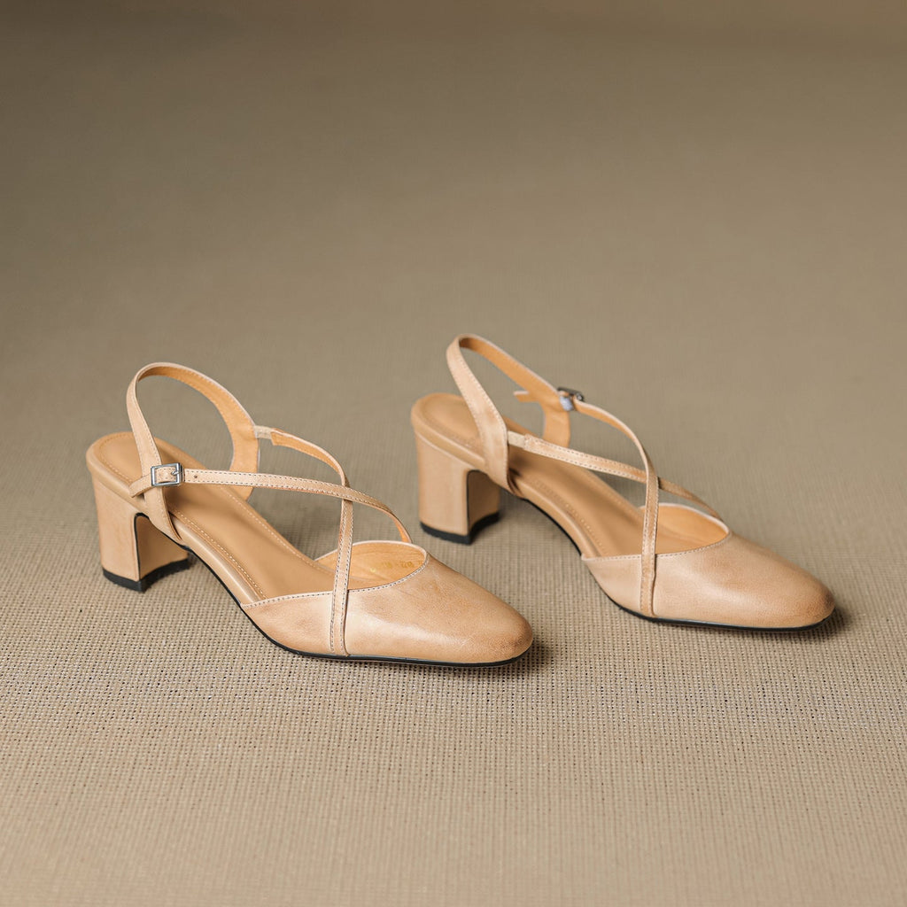 Blenza Genuine Leather Slingbacks