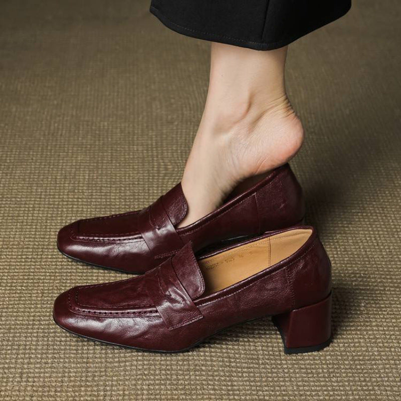 Sora Genuine Leather Heels