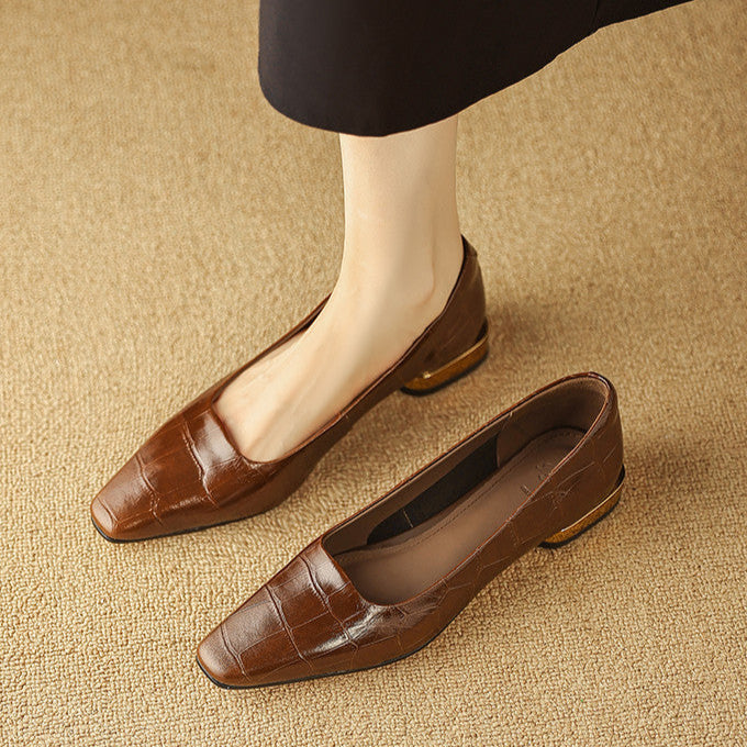 Celene Genuine Leather Heels