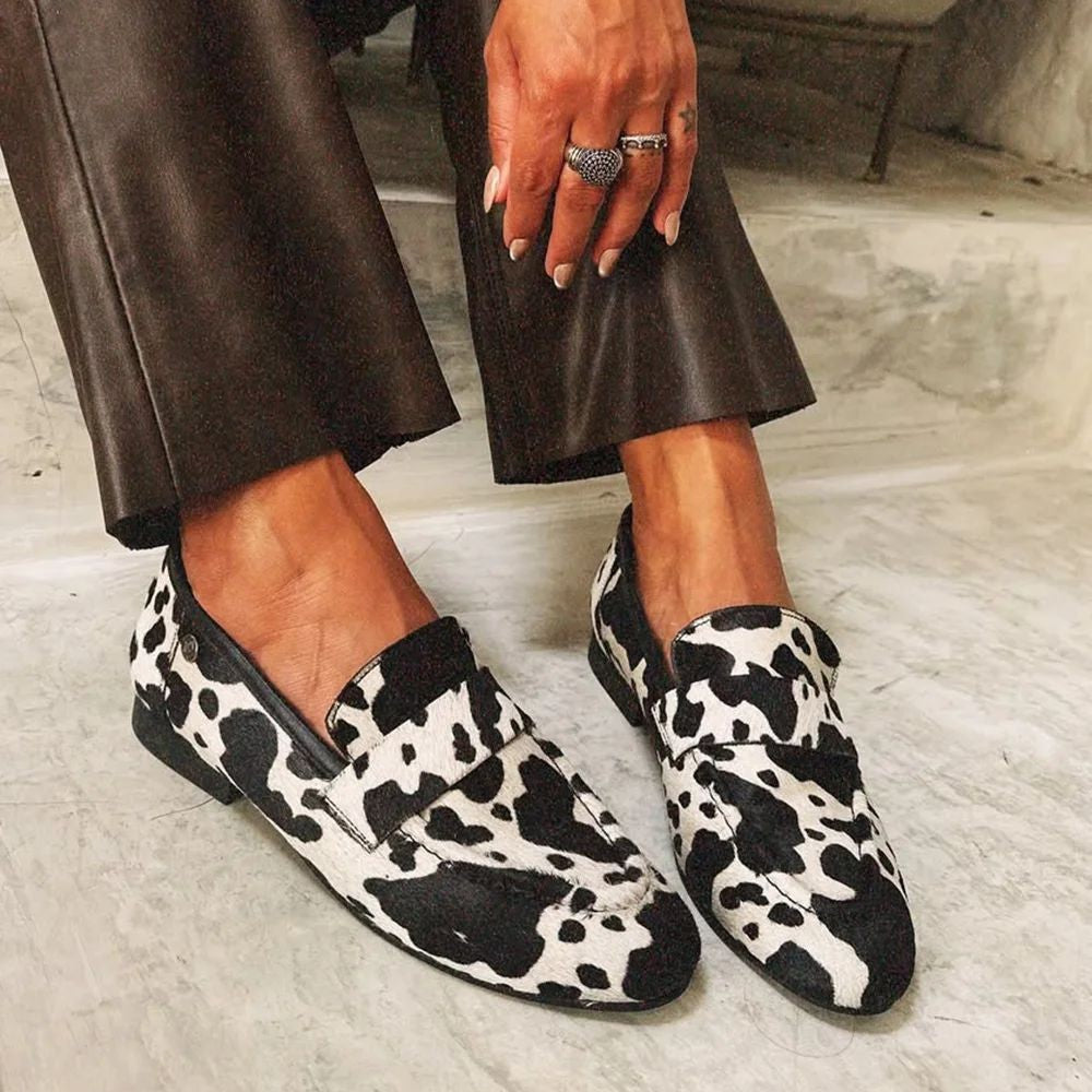 Women's Animal Print Slip-On Loafers Casual Flat