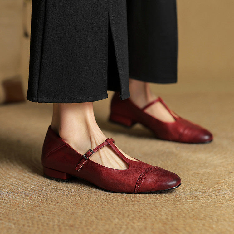 Graneth Genuine Leather Flats