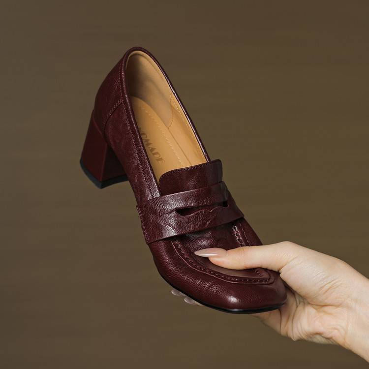 Sora Genuine Leather Heels