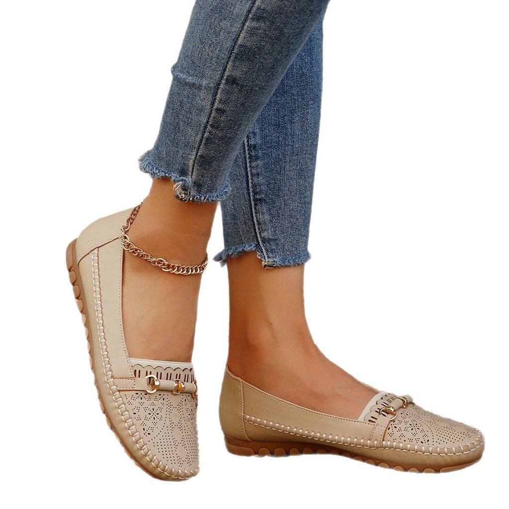 Women's Perforated Loafers with Cushioned Footbed