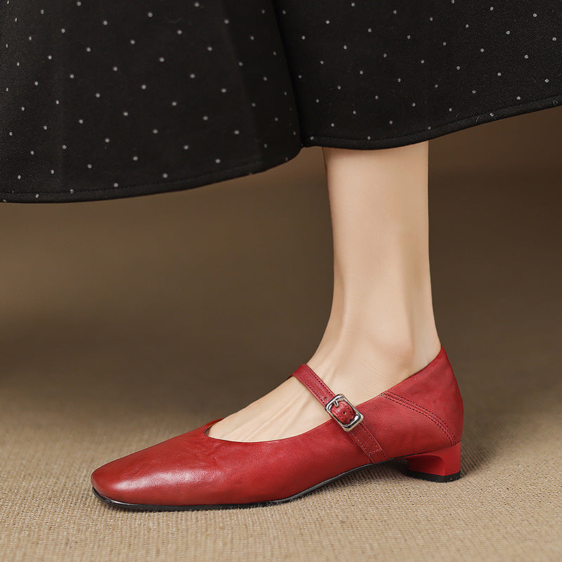 Ayra Genuine Leather Flats