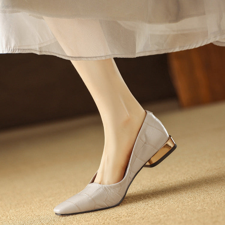 Celene Genuine Leather Heels