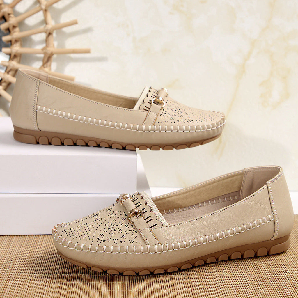 Women's Perforated Loafers with Cushioned Footbed