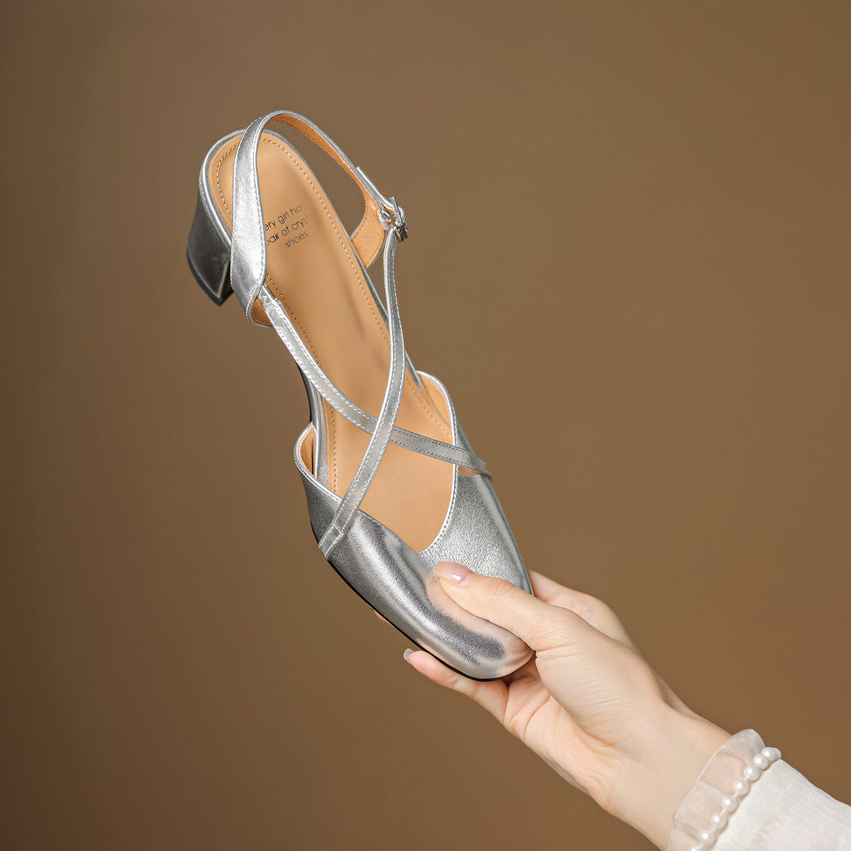 Blenza Genuine Leather Slingbacks
