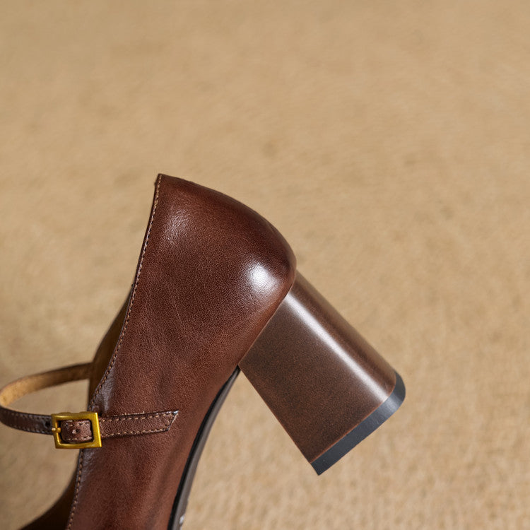 Lenara Genuine Leather Heels
