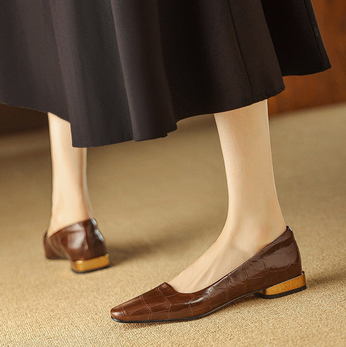 Celene Genuine Leather Heels