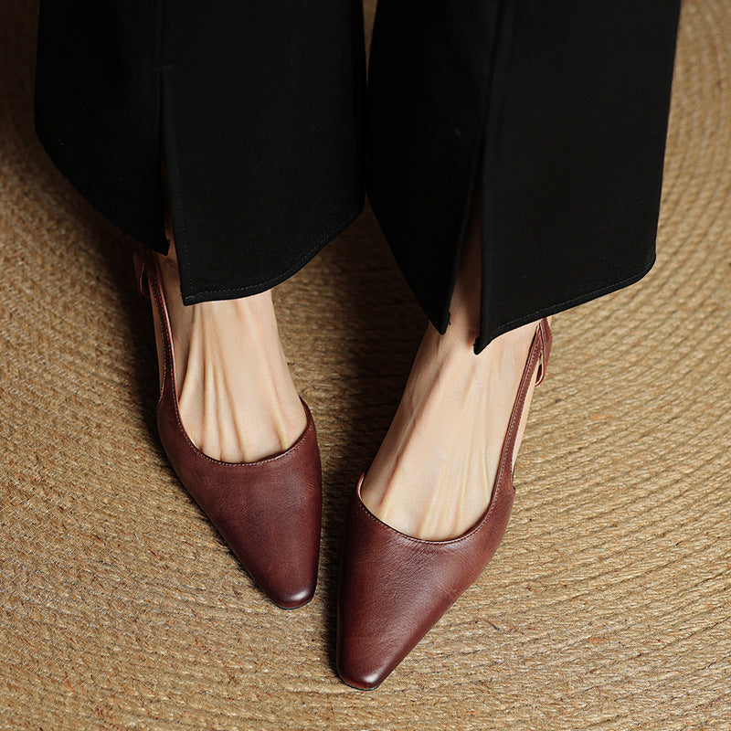 Elle Genuine Leather Heels